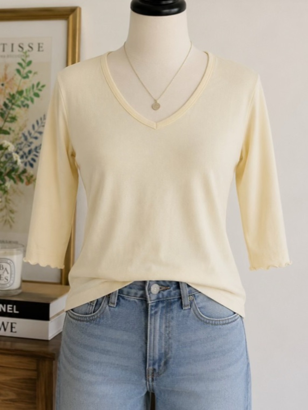 Lilly Pulitzer Pale Yellow V-Neck Knit Top